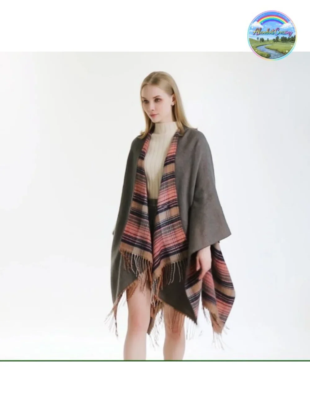 Women's Open Front Poncho Cape Oversized Cardigan Sweater Shawl Wrap